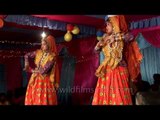 Kumaoni girls performing at cultural evening of Kangdali festival