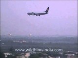 Jet konnect plane landing on runway of IGI Airport