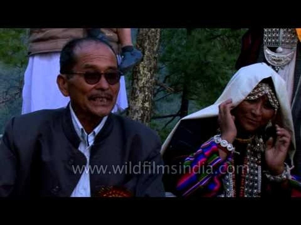 Beautiful old Rung women singing traditional song later join by an old man