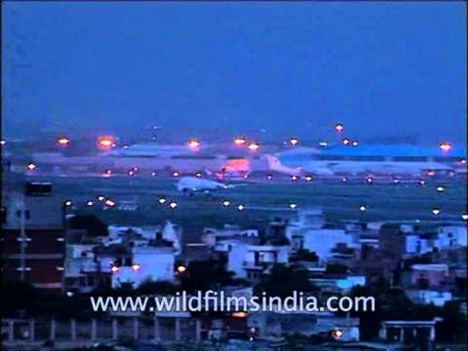 Night landing at IGI Airport, Delhi