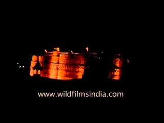 Open Air Theatre light and sound show outside Man Singh Palace, Gwalior