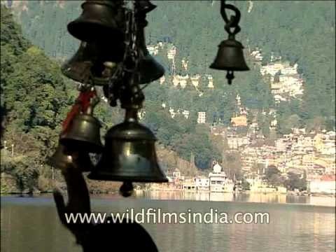 Nainital lake view from Naini Devi Temple, Uttarakhand