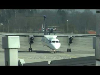 Corporate jets and ATR's take off from Munich airport