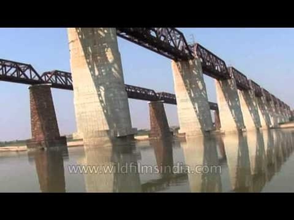 Rajghat Bridge on Chambal River near Gharial Sanctuary