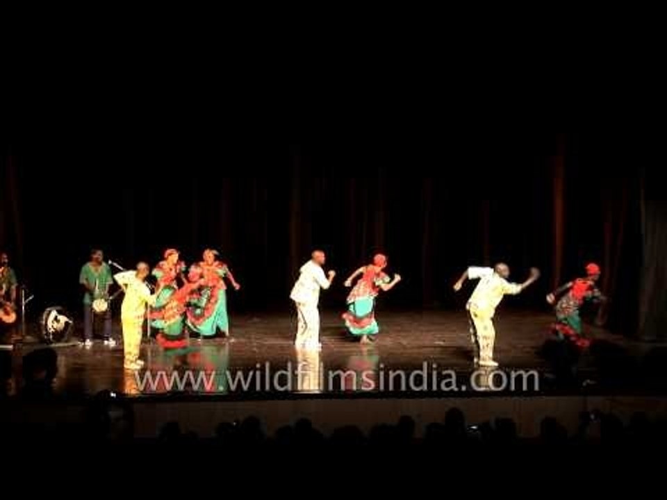 Malawi's national dance troupe performing at Africa Festival by ICCR