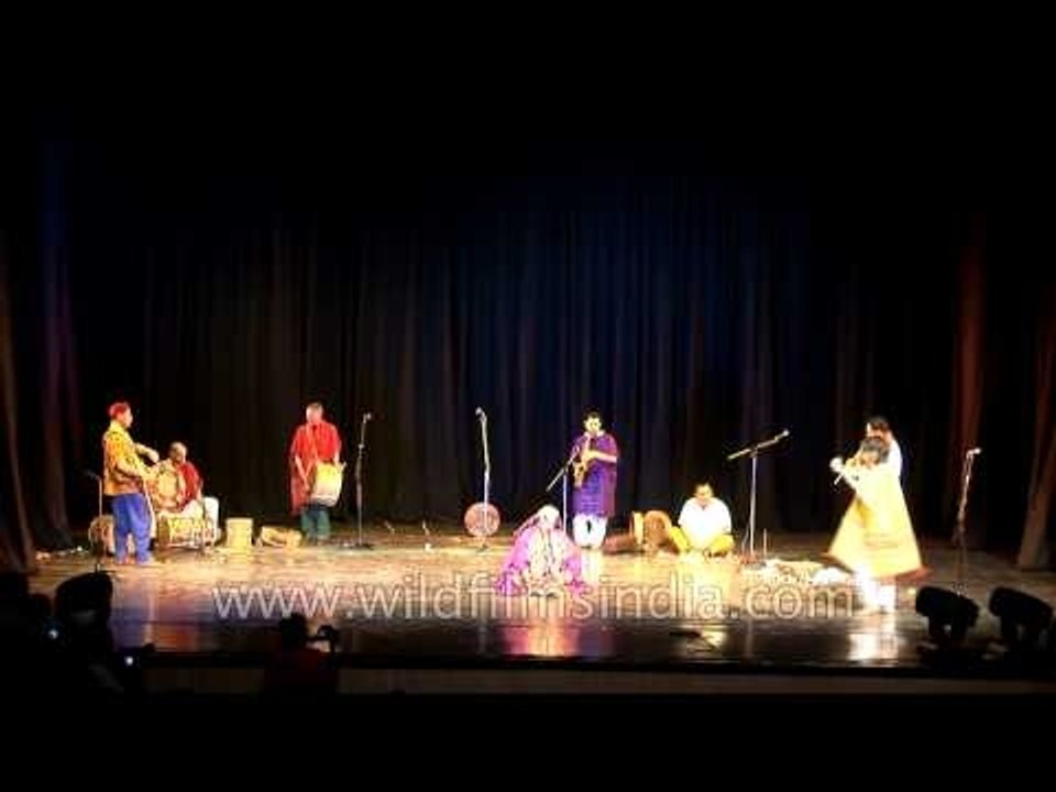 Performance by traditional musicians at Africa Festival in Delhi