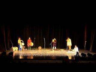 A splendid performance by the group of professional folk musicians at African Festival in Delhi