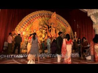 Fast motion of Durga Puja Devotees