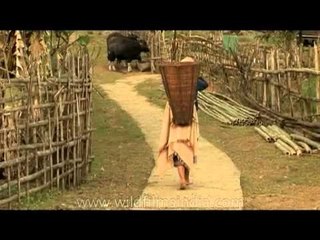 Arunachali lady walking down the streets