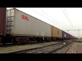 Cargo and container movement by Indian railways Mughalsarai WAG-7