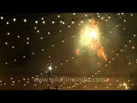 Fire crackers during Dussehra at Red fort