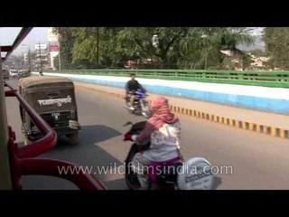 Multi seater auto-rickshaw is a common means of transport in Gwalior