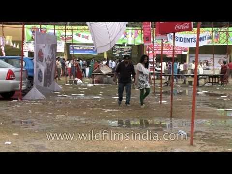 Rain creates trouble for Durga Puja Devotees of CR Park, Delhi