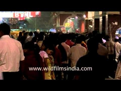 Passengers outside the Howrah Station, Kolkatta