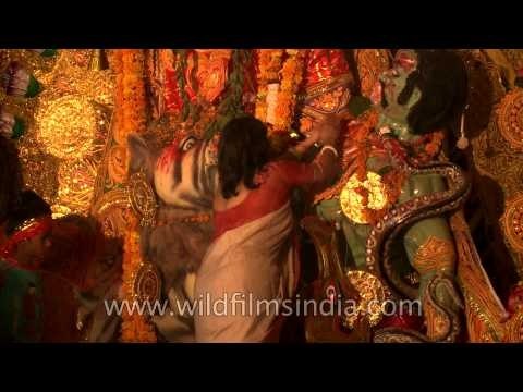 Celebration of Durga puja at CR Park, Delhi