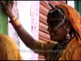 Rajasthani women adorned with jewelery in Jaisalmer