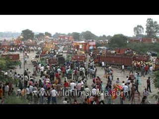 People from different locality gathered for Durga Pratima Visarjan