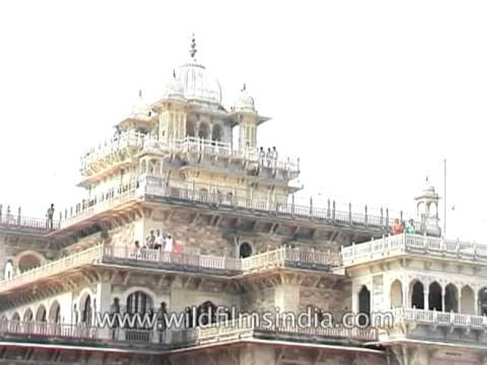 Face paint all over an elephants face at the Jaipur Elephant Festival