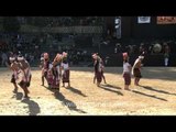 A tribal cultural dance being performed by kom tribe of Manipur at Hornbill festival