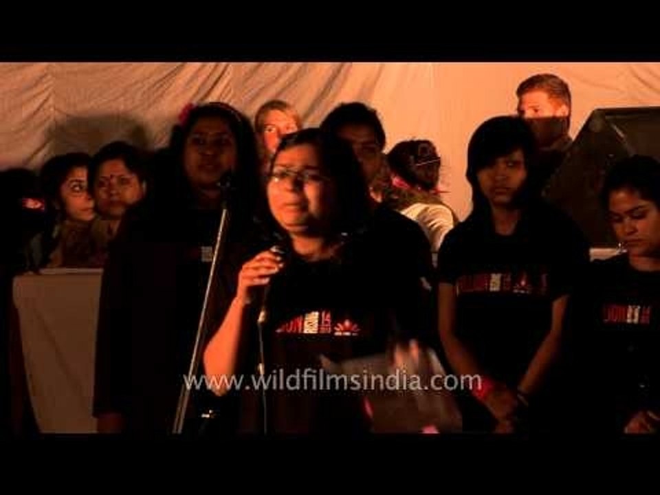 One billion rising South Asia: Poem recitation to fight abuse
