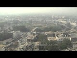 Ethereal view of circular Connaught Place park, New Delhi