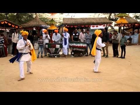 Young folk dancers performing at 27th Surajkund International Crafts Mela