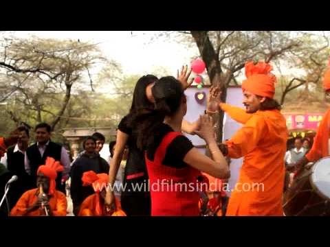 Youth enjoying folk music at Surajkund Crafts Mela