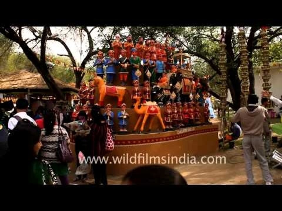 Dolls and toys stall at the 27th Surajkund International Crafts Mela