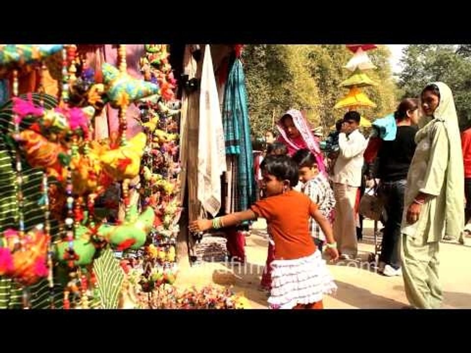 Toys stall at the Surajkund International Crafts Mela