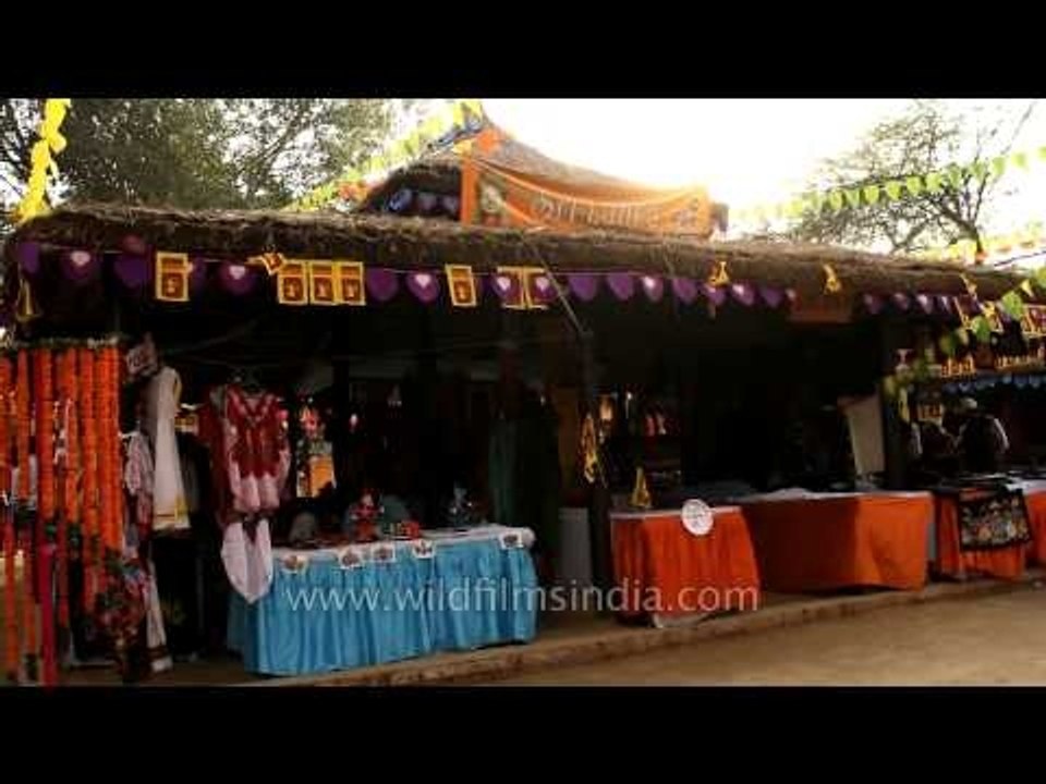 Afghanistan and Sri Lanka stall at the Surajkund International Crafts Mela