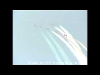 Tricolour in the sky - An aerial display on the occasion of Air Force Day