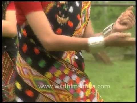A folk dance of Assam from North East India