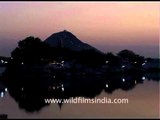 Evening view of the ghats at the Pushkar Lake, Rajasthan