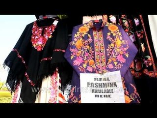 Pashmina ponchos and shawls at Dilli Haat