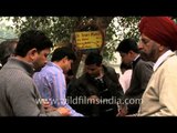 People enjoying Pakoda's at Khandani Pakoda in South Delhi