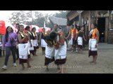 Angami girls having fun during a game, Nagaland