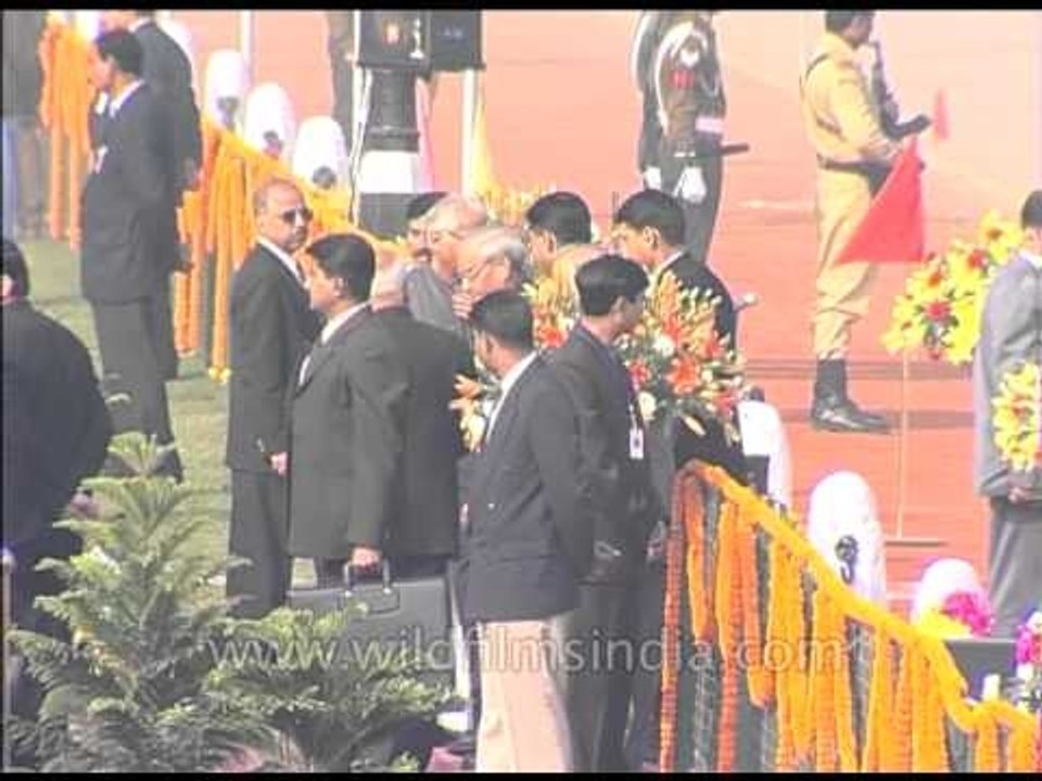 India's Prime Minister Atal Bihari Vajpayee being welcomed at Republic Day Parade