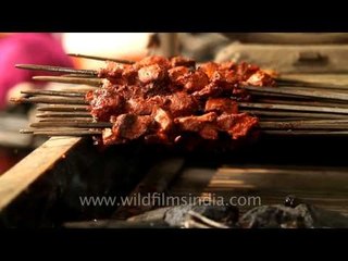 Red hot Chicken tikka at Nizamuddin colony, Delhi
