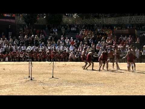 Yimchunger Naga tribes demonstrate traditional top spinning game