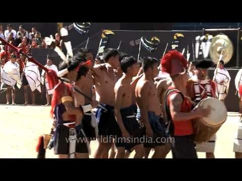 Ao Naga tribe gets ready for tug of war game: Nagaland 's Hornbill festival