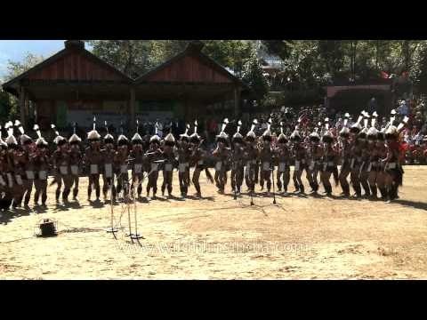 Dance from Khiamniungan Naga tribes at the Hornbill festival