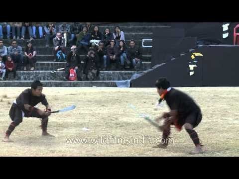 Thang ta - Manipuri Martial Art displayed at the Nagaland Hornbill festival