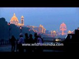 Rashtrapati Bhavan illuminated at night!