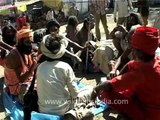 Round-table of babas and sadhus en route Amarnath