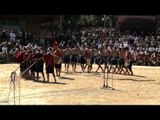 Ao Naga tribes performing at the Nagaland Hornbill festival