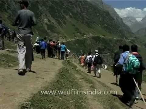 Hindu devotees make their pilgrimage to the sacred Amarnath Caves