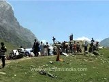 Camping at Mount Amarnath during the pilgrimage!