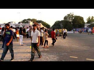 Audience coming to support Team India amidst tight security, 2010 Delhi XIX Commonwealth Games