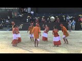 Performers from Tripura do a folk dance at the Hornbill festival, Nagaland