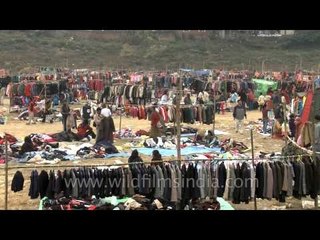 Reasonably priced clothes open-air sale at Senapati, Manipur